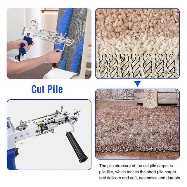 Rug Tufting Machine Rug Making Tools 5-40 Stitches/S Rug Backing And Tufting  Supplies Yarn For Tufting Rugs 360 Adjustable - AliExpress